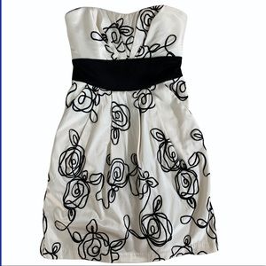 Satin dress with beautiful embroidery